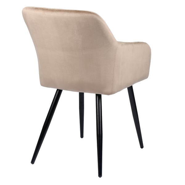 Milton sammetsklädd beige fåtölj