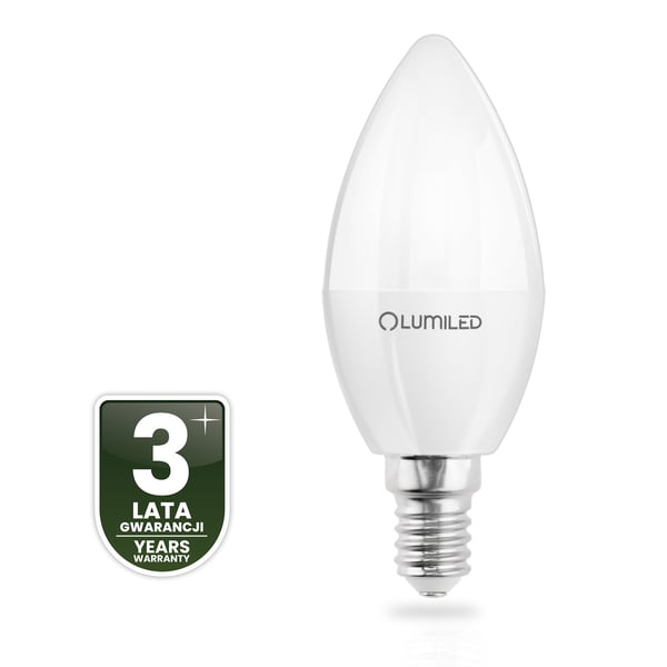 6x LED-pære E14 Stearinlys B35 10W = 75W 1100lm 4000K Neutral 180° LUMILED