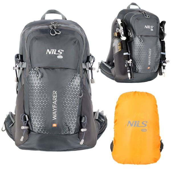 NC1925 retkeilyreppu harmaa Wayfarer 35L Nils Camp