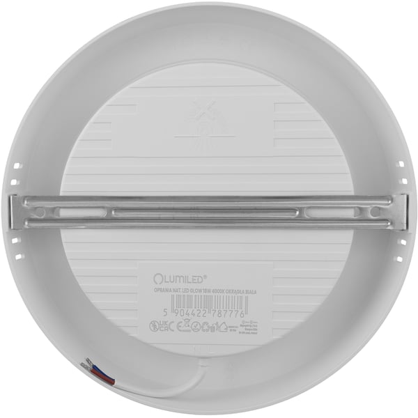 Takmontering LED taklampa 18W rund 4000K GLOW vit LUMILED