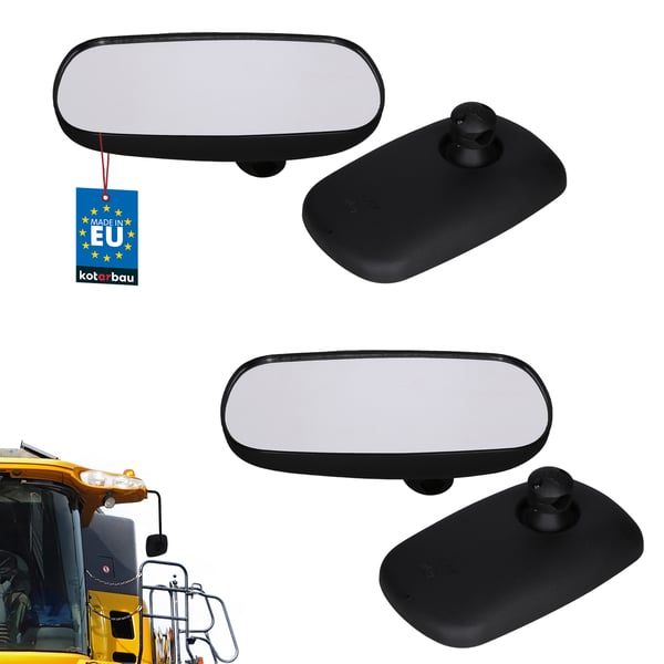 KOTARBAU® Universal panoramaspejl med drejekrans til traktorer og byggemaskiner, sæt à 2