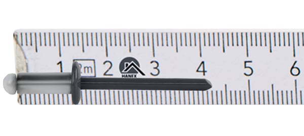 Åbne aluminiumnitter 4,8x12mm RAL 7016