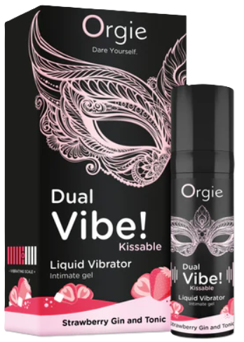 Orgies - Dual Vibe! Flydende Vibrator 15ml - Jordbær Gin og Tonic