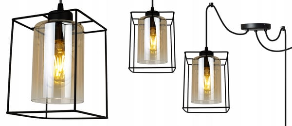 MODERNE ELEGANT HÆNGELAMPE MED GLASSKÆRM