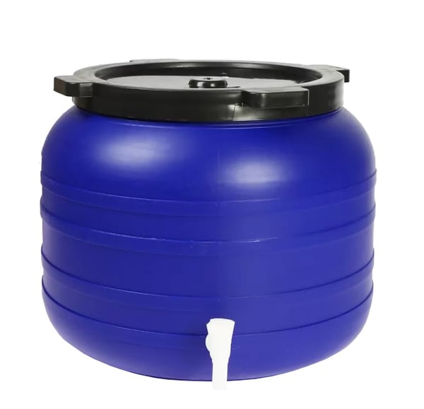 100L RUND PLASTIKTØNDE MED HÅN - SU-B-100L+KR