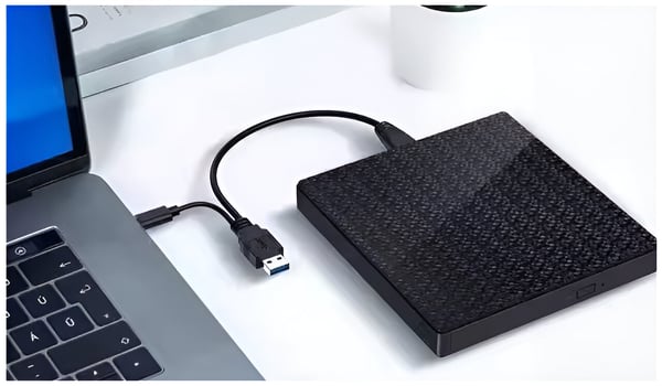 Ekstern CD/DVD-brænder To USB 3.0-porte SD/TF-kortlæser Adapter