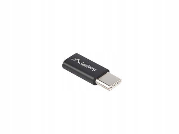 Lanberg USB typ-C(M) - micro USB-B(F)-adapter, svart