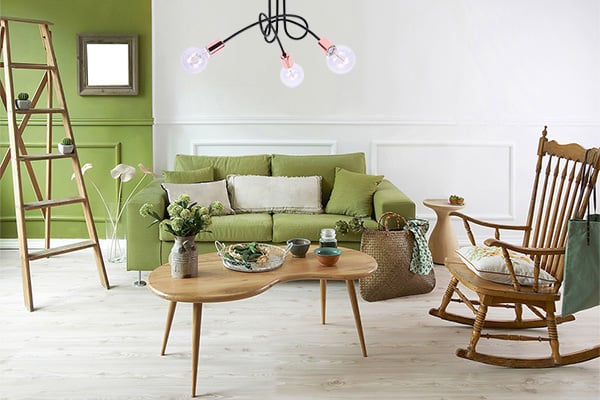 Loft-kuparinen moderni riippuvalaisin