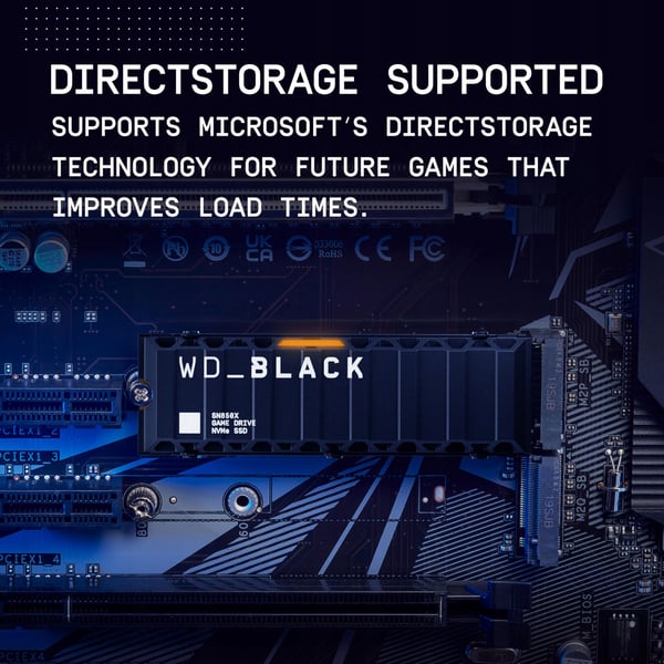 WD Black SN850X 4TB M.2 2280 PCIe NVMe SSD (7300/6600 MB/s) WDS400T2XHE med køleplade