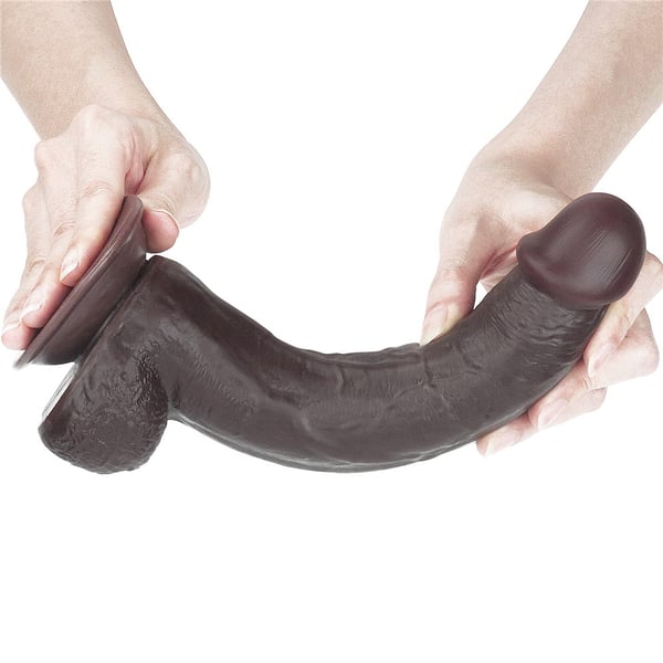 Lovetoy liukuva iho kaksoiskerros dildo 9.0'' musta