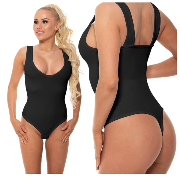 Sort stribet body L/XL Sort stribet body L/XL