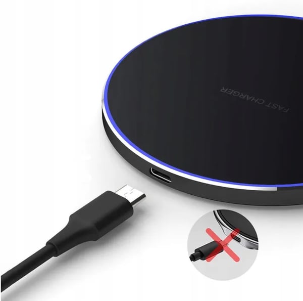 15W HURTIG INDUKTIV OPLADDER TIL ALLE TELEFONER + USB-C QI-KABEL