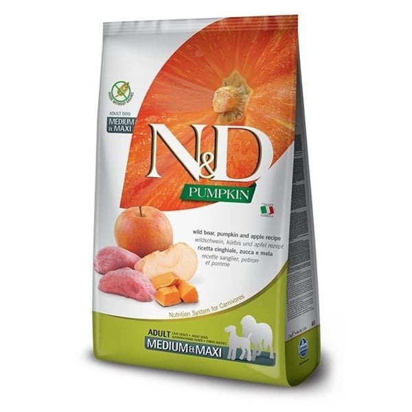 FARMINA N&D GF PUMPKIN BOAR&APPLE ADULT MEDIUM/MAXI 12kg
