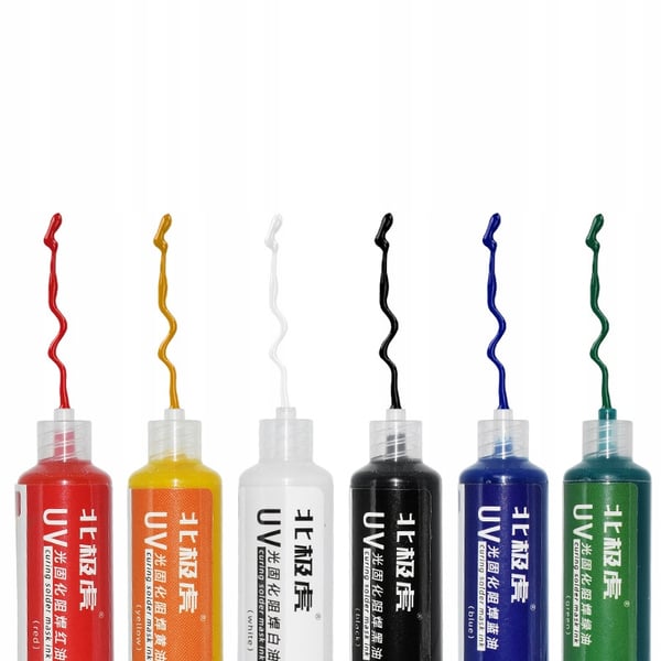 Orange loddemaske 10ml med stempel + lampe til hærdning af loddemaske