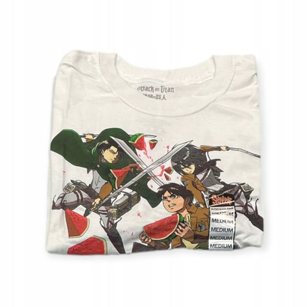 Spencer's Attack on Titan herr-t-shirt med rund hals storlek M