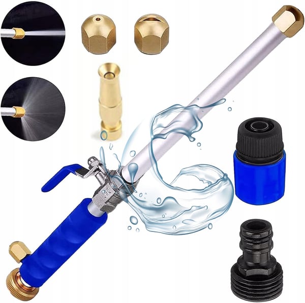 Trädgårdsslang-lans 3/4" med adapter och 3 munstycken SET4