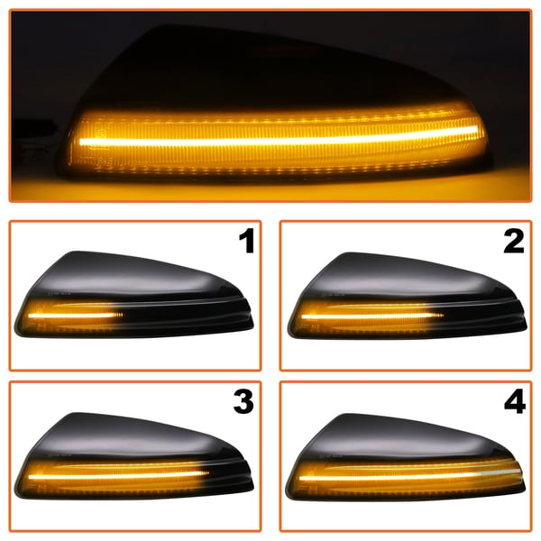 Mercedes S204 W204 C-sarja 07-11 vasen + oikea vilkkupeili SAVUSTETTU DYNAMIC LED 2 kpl sarja