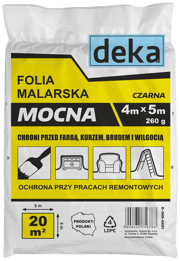 VAHVA MUSTA MAALAUSFOLIO 4*5M 300G - D-300-0201 VAHVA MUSTA MAALAUSFOLIO 4*5M 300G - D-300-0201