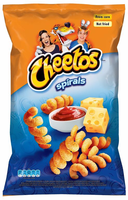 Cheetos Spirals majschips med ost och ketchup 130 g