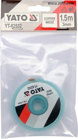 Avlödningstejp för kopparflätad 3,0 mm * 1,5 m - YT-82532
