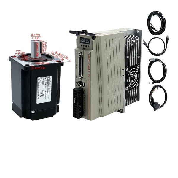 Servomotor med driver, høj momentkapacitet, flere effektvurderinger, alsidige kontrolmuligheder,750 watt, 220V