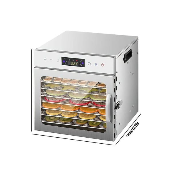 Madtørrer, 8-bakke kapacitet, justerbar temperatur,8-lags