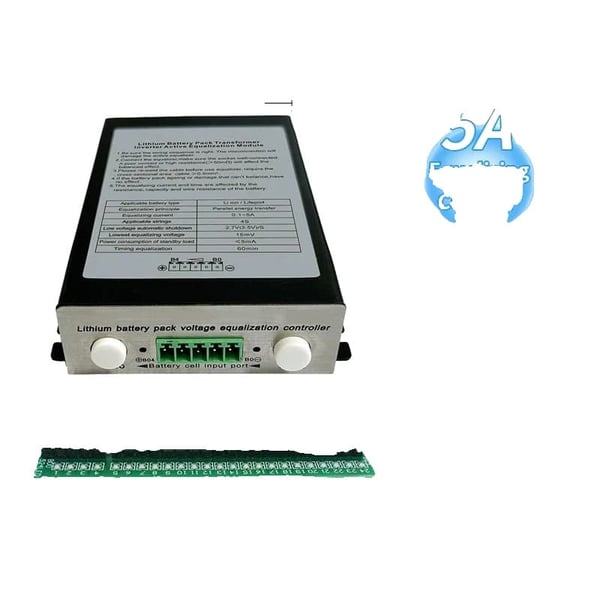 Lithiumbatteri Equalization Controller, 8A Strømbalancering, 4S-24S Kompatibilitet,4S 5A Med etui