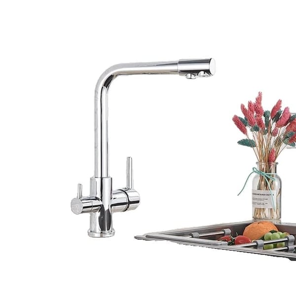 Køkkenarmatur, Dobbelt Håndtag, Krom Finish, Chrome