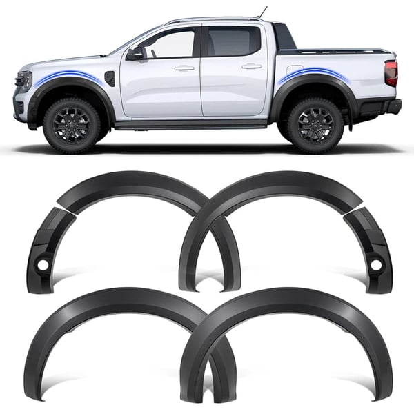 Fender Flares Ford Rangerille, Mattamusta, Helppo Asennus,antennireiällä