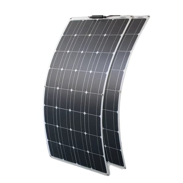 Fleksibelt solcellepanel kit, 12V output, egnet til båd, bil, autocamper, 200w solpanel