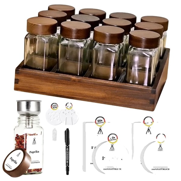 Maustepurkkisetti, sisältää maustetelineen, 120 ml kapasiteetti,12PCs, 1-tason-a Maustepurkkisetti, sisältää maustetelineen, 120 ml kapasiteetti,12PCs, 1-tason-a