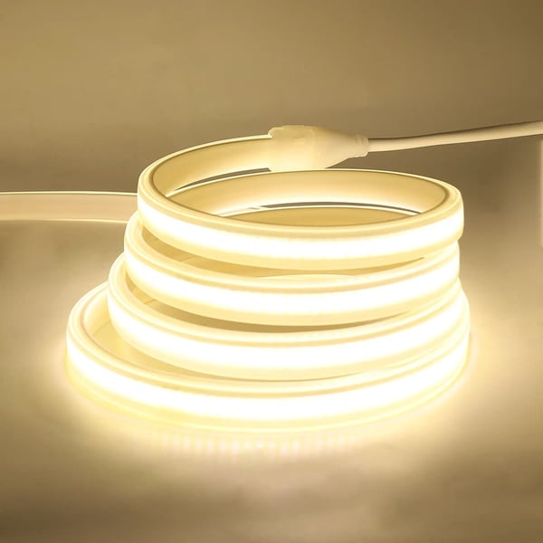 LED Strip Lys, Høj Lysstyrke, Vandtæt Design,Naturlig Hvid 4000K, EU Stik 220V, 20m