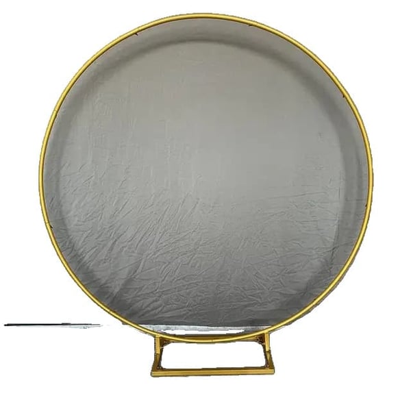 Havebryllup Bryllupsmetalstand, Cirkulært Bue Design, Dekoration til Flere Anledninger, 1,8m (70,8in), Guld-Kvadratisk base