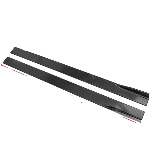 Side Skirt Forlængelser, Universel Pasform, Holdbart Materiale,2.2m Sort