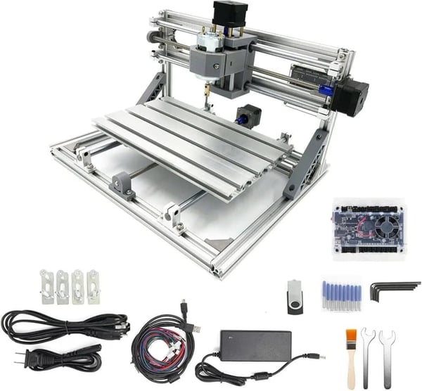 CNC Gravørmaskine, 12-36V Strøm, GRBL Kontrolsoftware,tilføj 10W laser, Ingen controller
