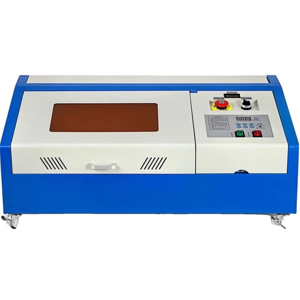 Laserkaiverrin, Kaiverrusalue 300x200 mm, CO2-laserityyppi, Tehonkulutus 300W, Maksimi kaiverrusnopeus 300 mm/s, Positiotarkkuus 0.01 mm