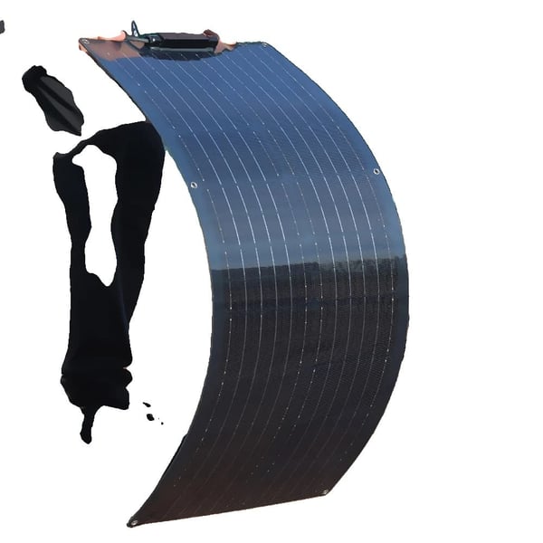 Flexibelt solpanel, 80w effektutgång, vattentät design, monokristallin effektivitet,80w svart 820x370mm