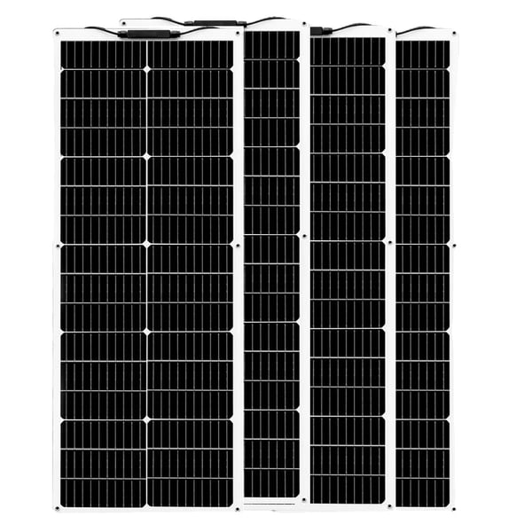 Joustava aurinkopaneeli, maksimaalinen teho 80W, solujen hyötysuhde 24%, sopii epätasaisille pinnoille,4 Kpl 80W (320W)