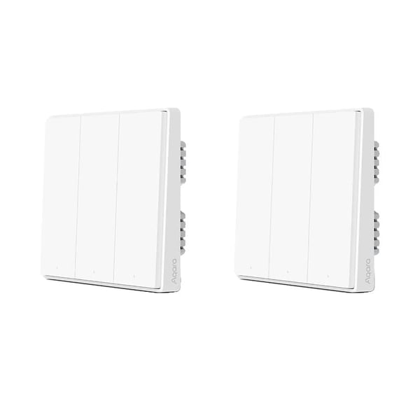 Smart vægkontakt, ZigBee-kompatibilitet, trådløs fjernbetjening,2X D1 Ingen Neutral 3K
