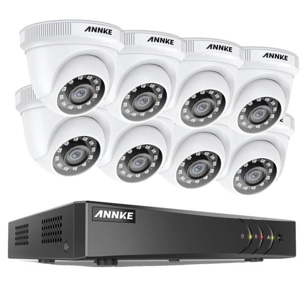 ANNKE Sikkerhedssystem, 2MP Opløsning, 8CH Indgang, HD Video Komprimering,DW81KD-58BMDW81KD-58BM, Ingen