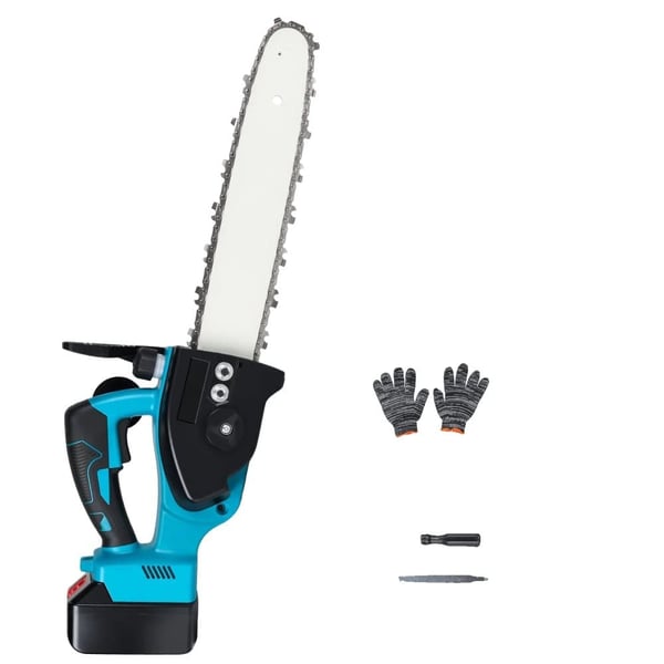 Elektrisk Motorsav, 12 Tommer, Trådløs, Ergonomisk Design,EU, Med 1 batteri