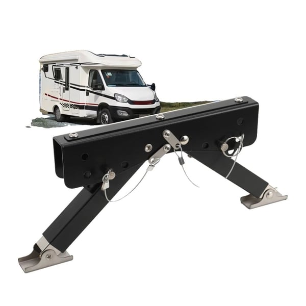 Folding Caravan Step Stabilizer, Høj Belastningskapacitet, Justerbar Højde, Holdbar Konstruktion