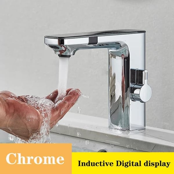 Sensorhane, berøringsfri betjening, digitalt display, Chrome A