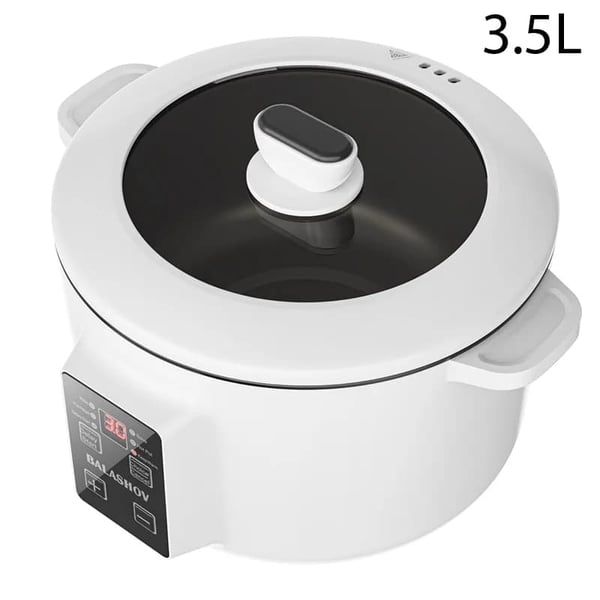 Multifunktionel Kogekar, 3,5L Kapacitet, Intelligente Madlavningsindstillinger,HVID, EU