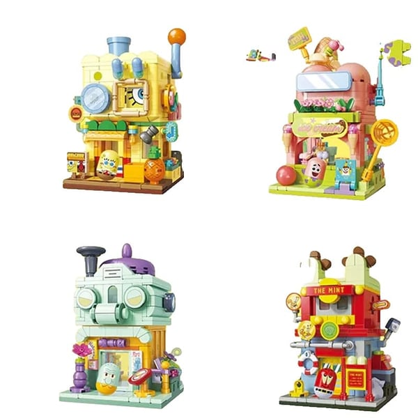 SpongeBob SquarePants Byggesæt, Kreativ Sjov, Sikkert Materiale,med kasse