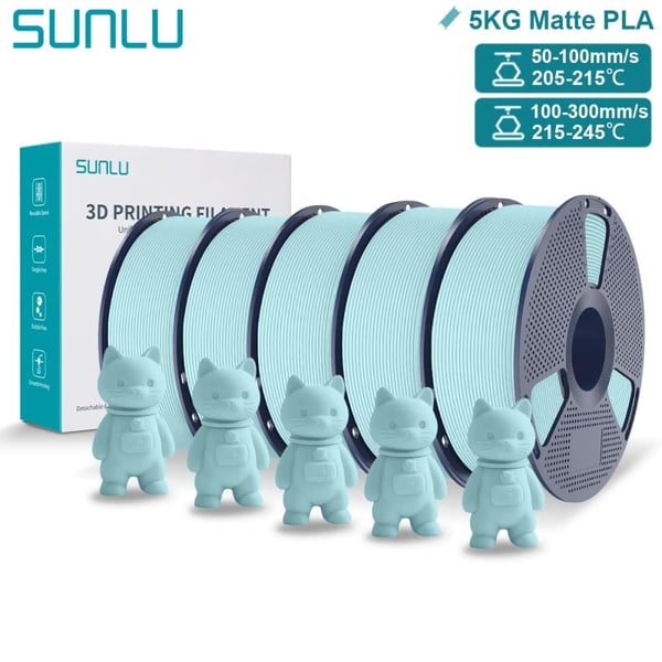 3D Filament, 1,75 mm Diameter, Miljøvenligt PLA Materiale,5KG Power Blue