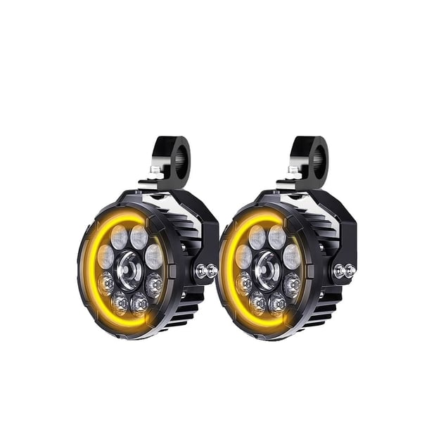Motorcykel tågeforlygter, høj lav lys, amber DRL og strobe,Hej Lav med Beslag Motorcykel tågeforlygter, høj lav lys, amber DRL og strobe,Hej Lav med Beslag