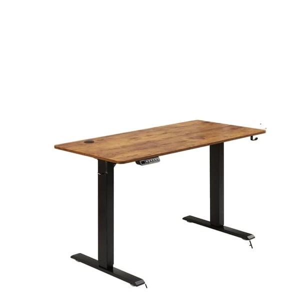 Højdejusterbart skrivebord, 3-nøgle elektrisk ståbord, solidt dobbelt metalstel, maksimal belastning 180 lbs sidde-stå-bord., 1,2 X 0,8 M