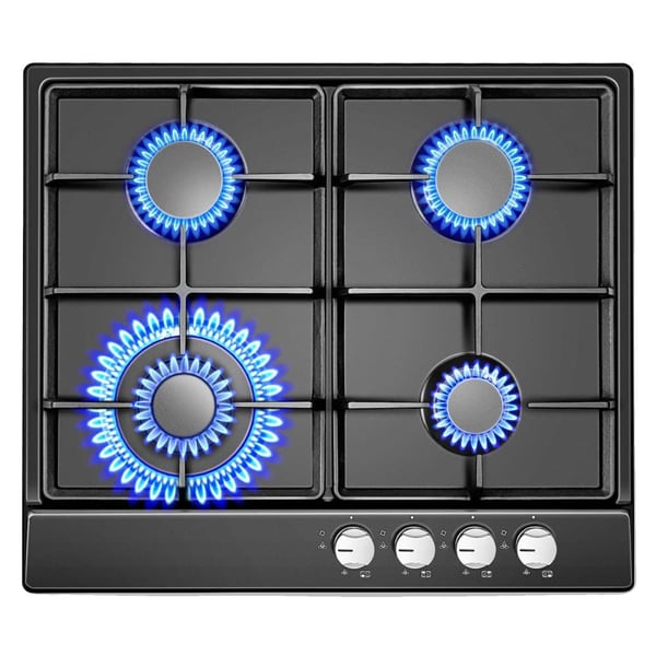 Gasblus, 4 brændere, dual brændstof, elektronisk tænding, indbygget design, 8060 W effekt