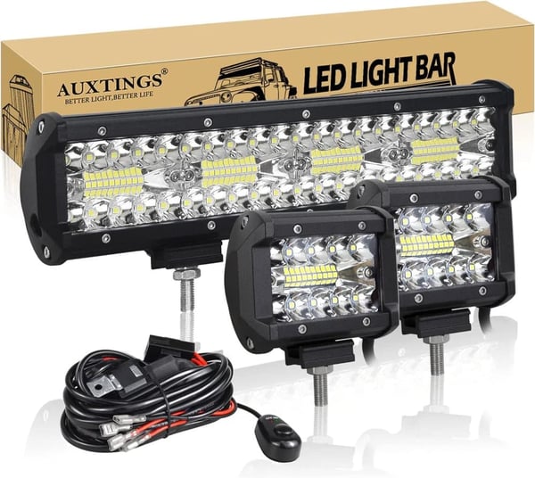 LED Lysbar, Kombineret Stråle, Vandtæt Design,12in 240W Ledning